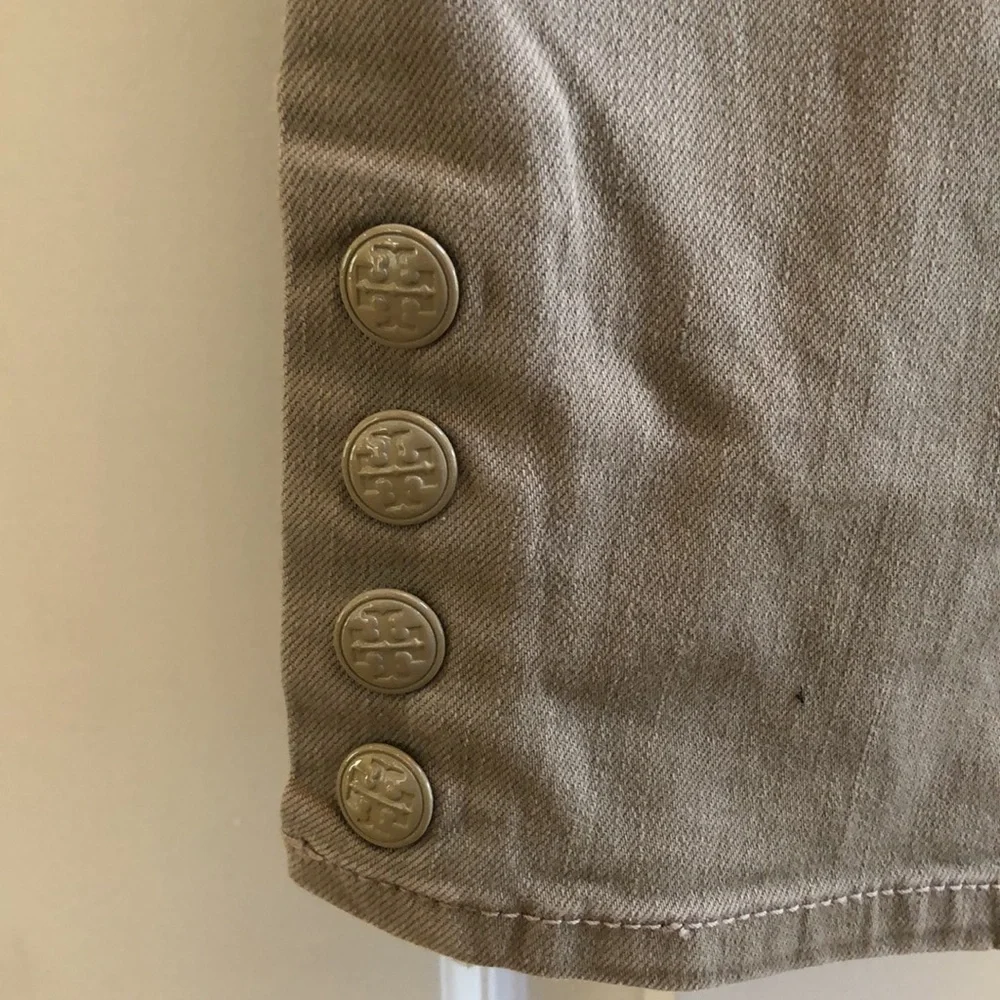 Tory Burch Emmy Ankle Skinny Jeans in Olive 27